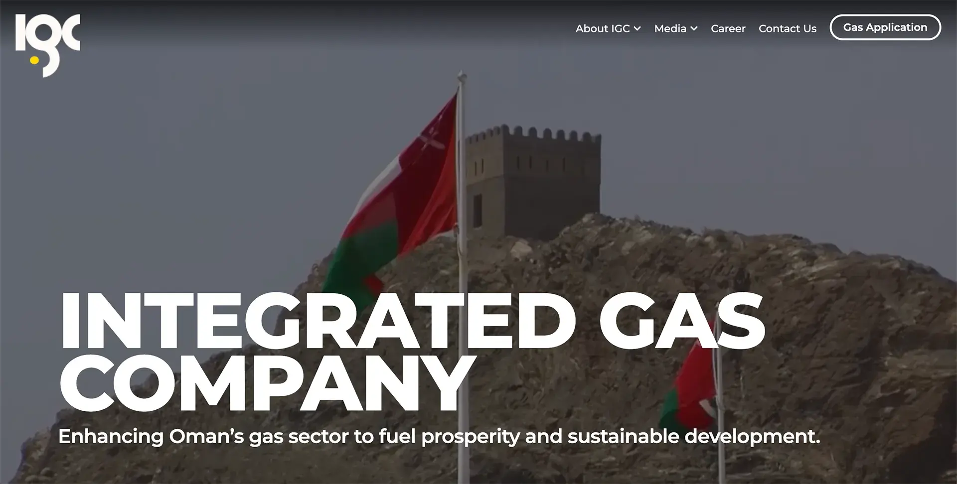 Integrated Gas Company website design thumbnail
